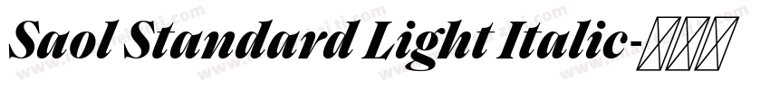 Saol Standard Light Italic字体转换